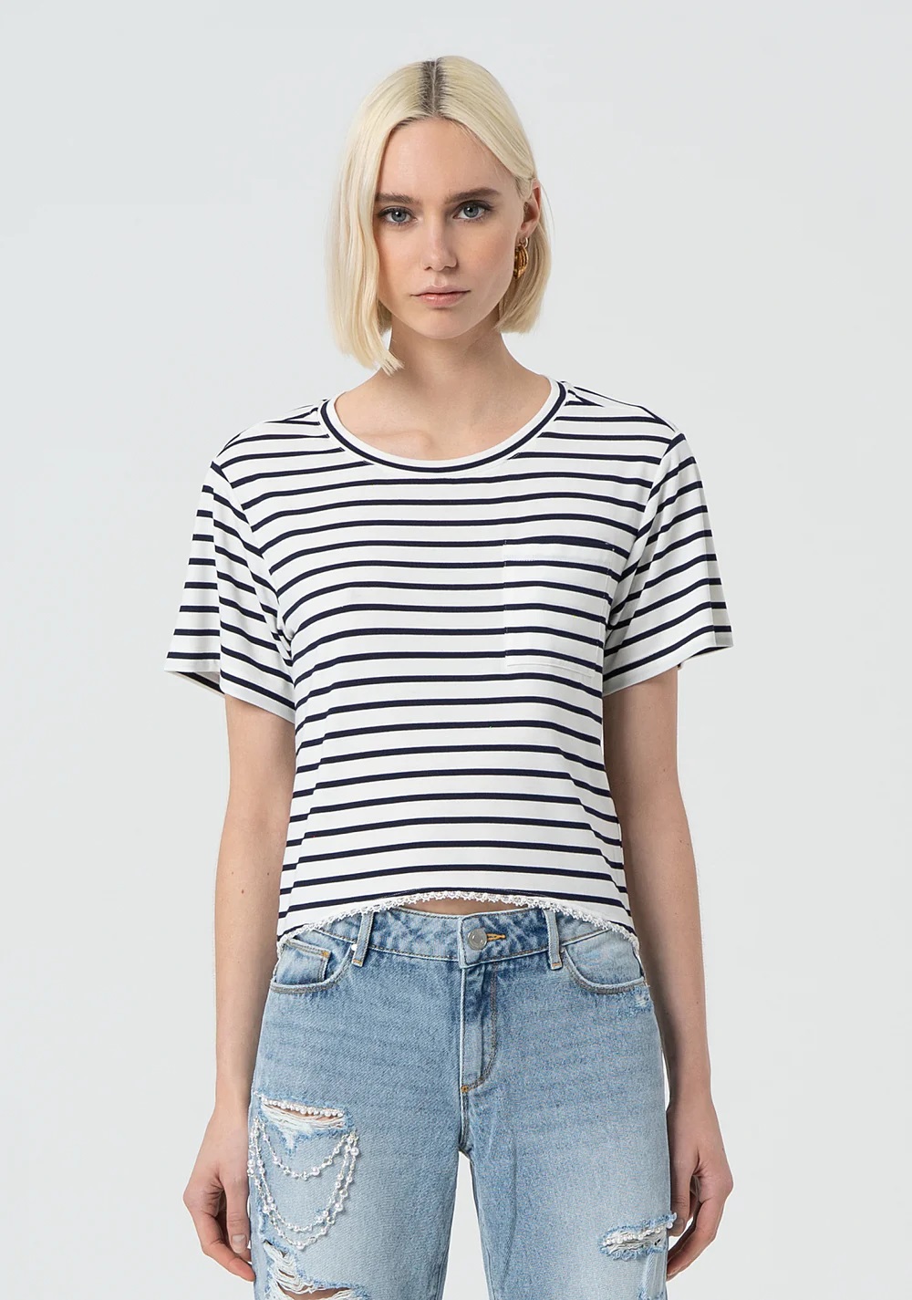 CAMISETA REGULAR FIT CON RAYAS