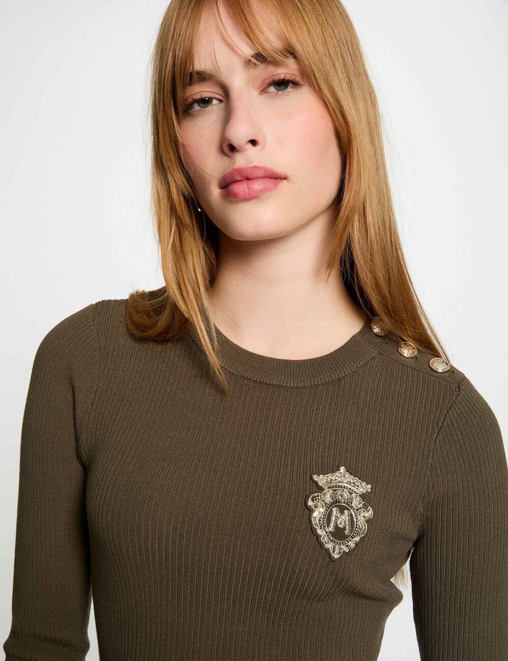 JERSEY CUELLO REDONODO KAKI ESCUDO