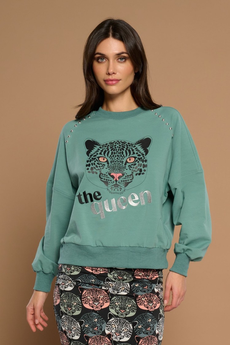 SUDADERA GATTO VERDE