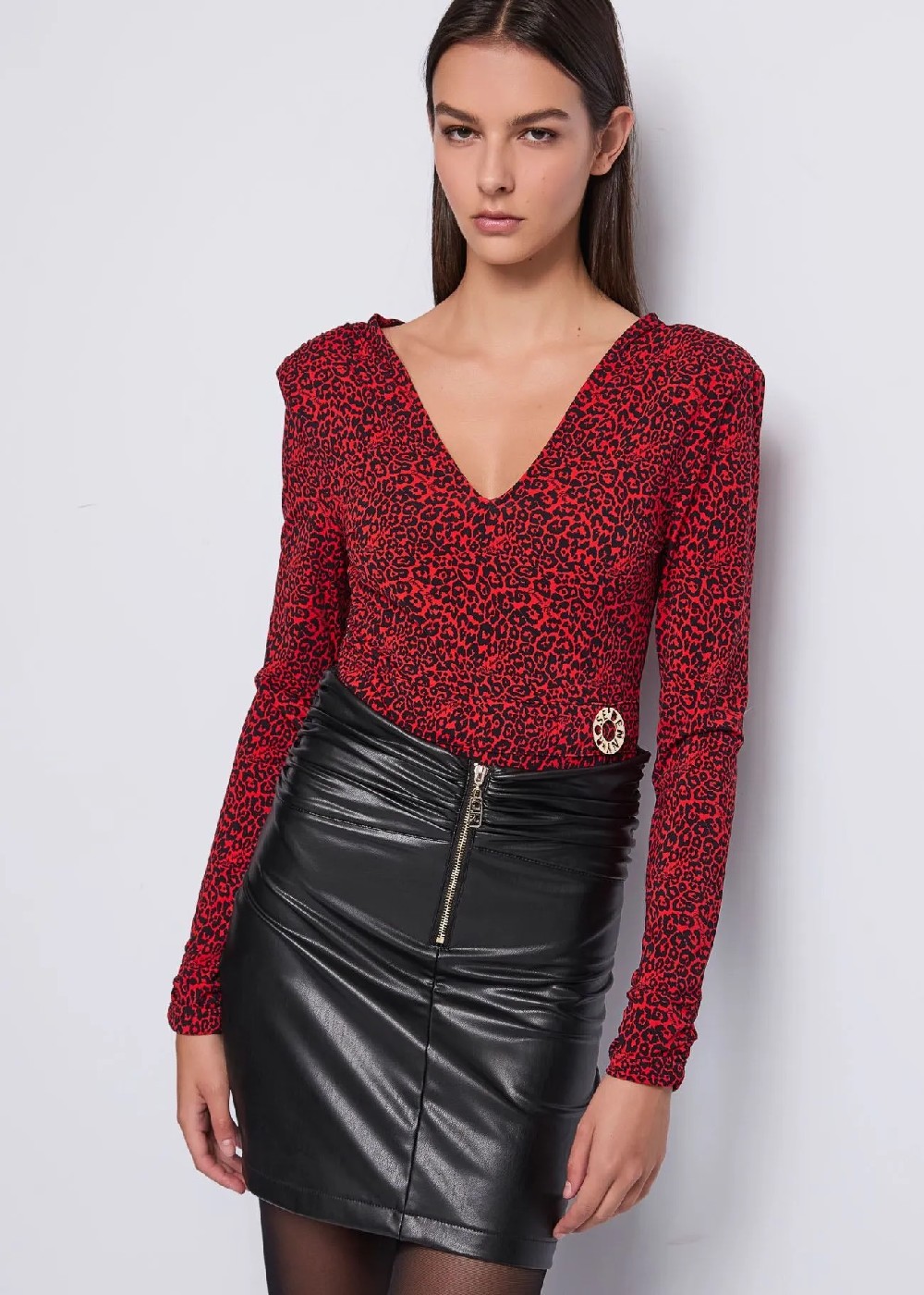 BODY ESTAMPADO ROJO ANIMAL PRINT