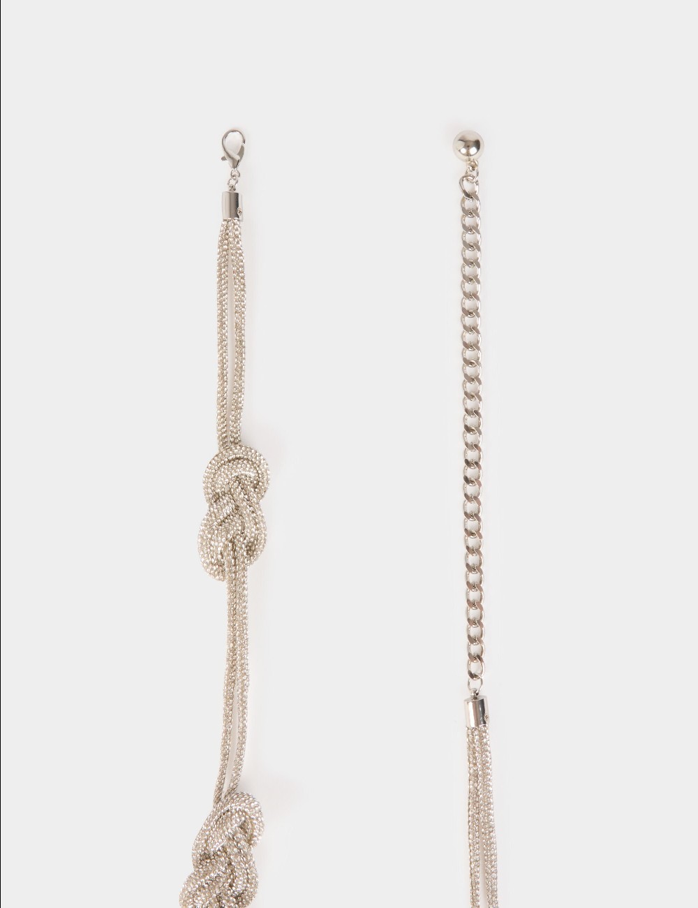 CINTURÓN NUDOS PLATA STRASS