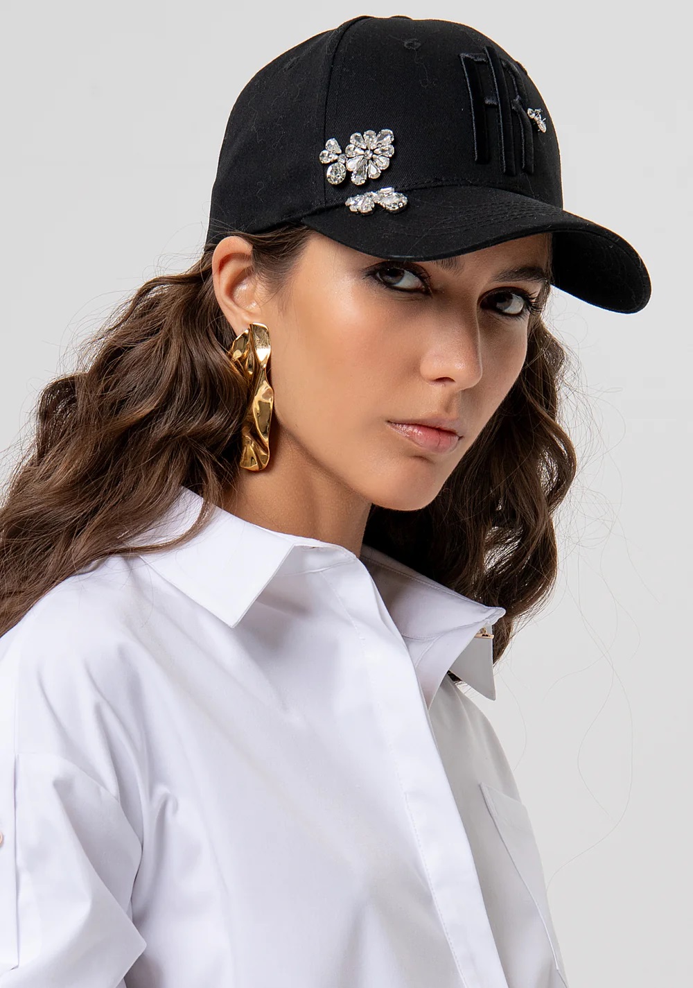 GORRA BEISBOL NEGRA STRASS