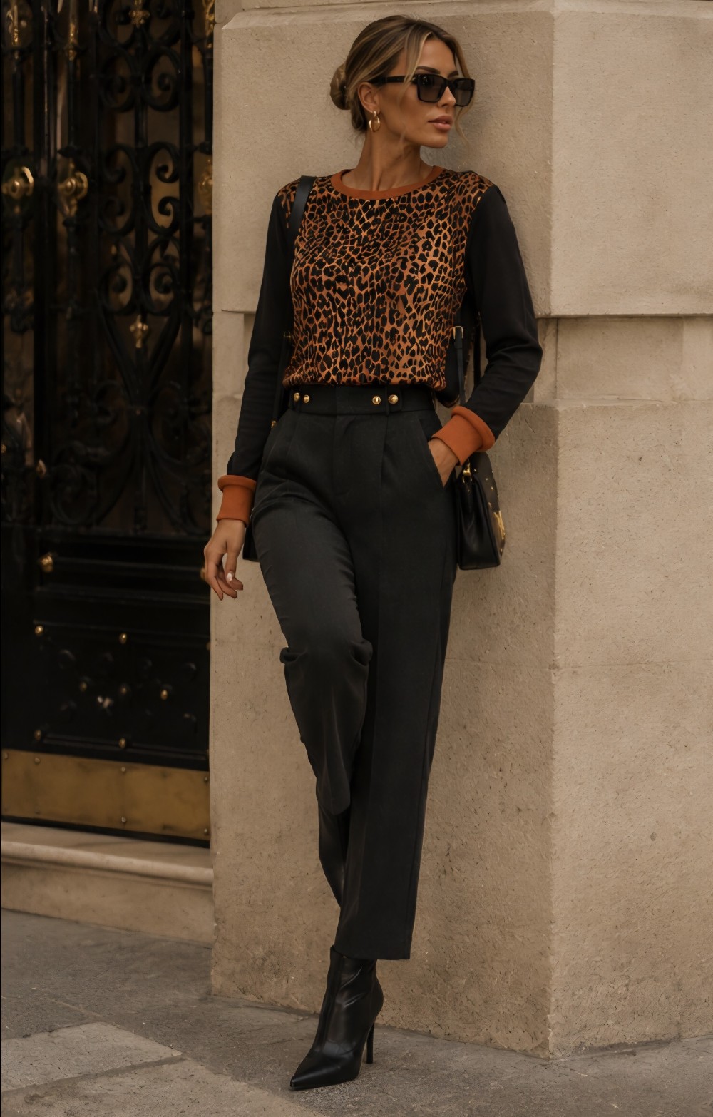 PANTALÓN GRIS DOBLE BOTÓN