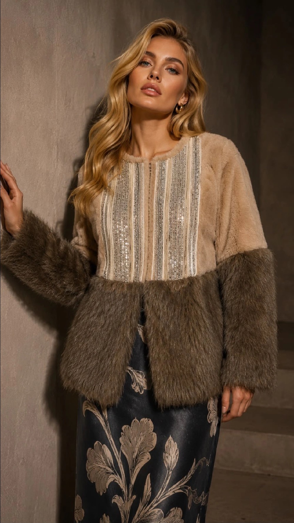 CHAQUETA BIZANTINO DOS TEXTURAS