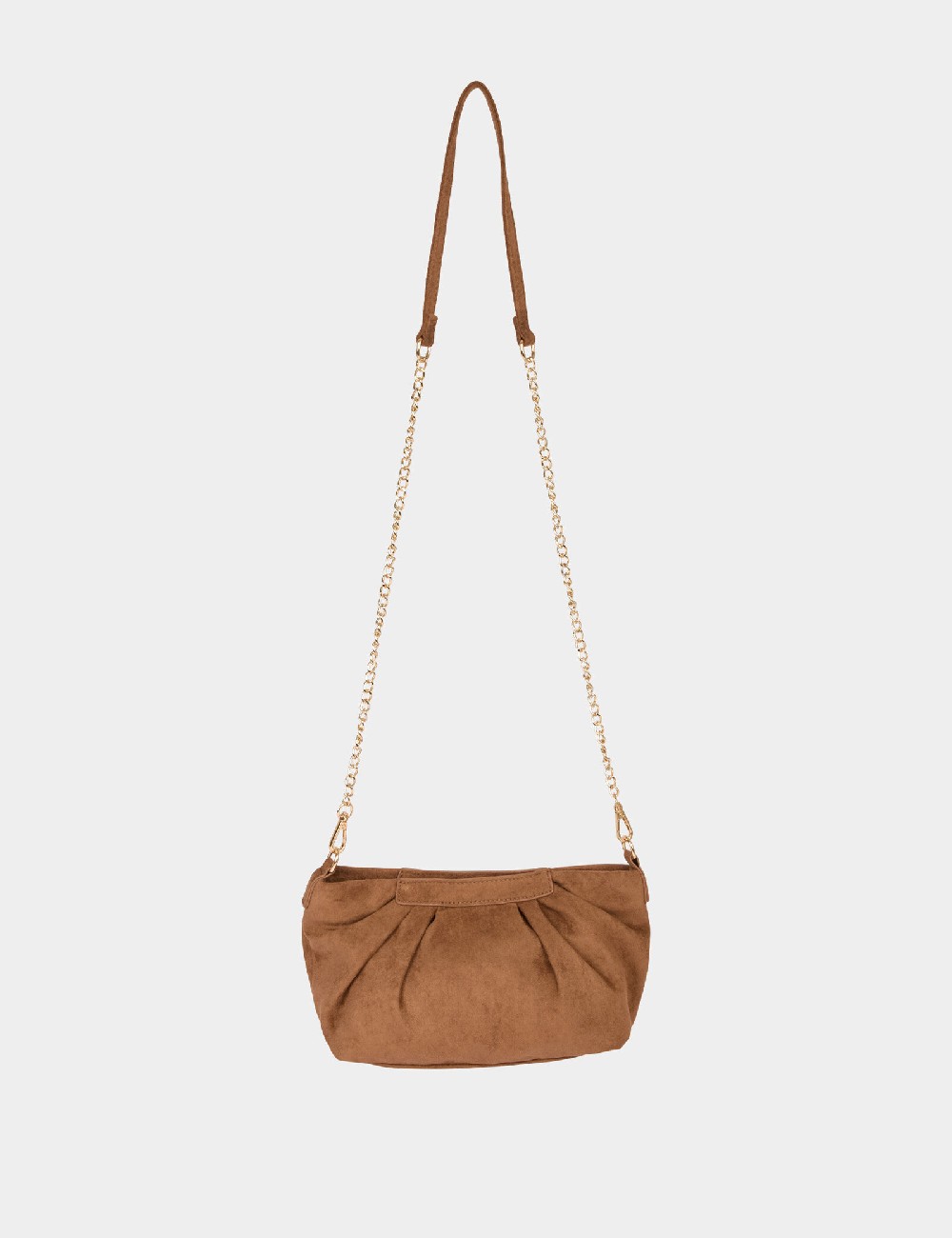 BOLSO BANDOLERA DE ANTE MARRÓN COÑAC MORGAN
