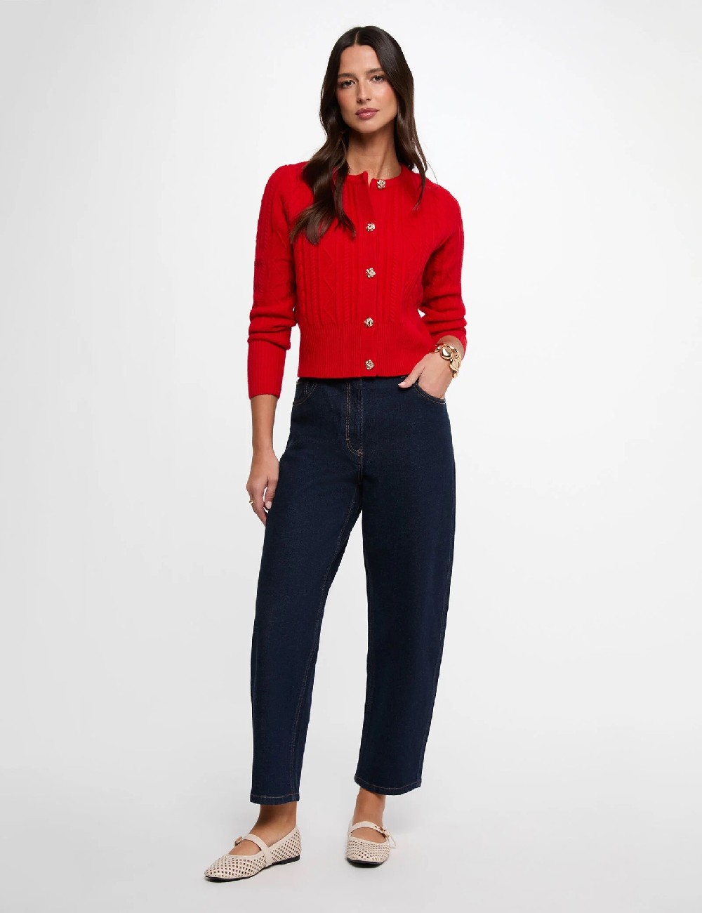 CHAQUETA ROJA BOTONES ORO MTOMAS